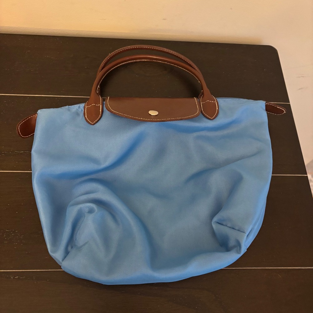 OFF BRAND | Lookalike‎ | Foldable Blue Bag/Purse | Tear in the Lining, See Pics.